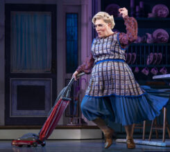 Mrs. Doubtfire: Rob McClure (Daniel Hillard as Euphegenia Doubtfire) in the Original Broadway Cast of Mrs. Doubtfire. Photo by Joan Marcus.